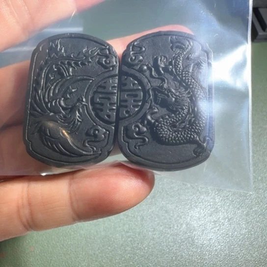h**o雾凇的龙凤佩墨一对墨