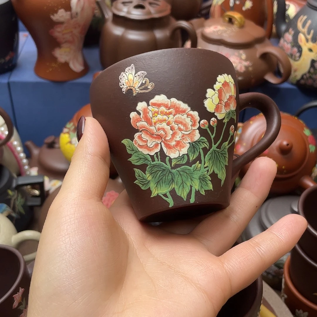 茶杯红泥紫砂主人杯180cc