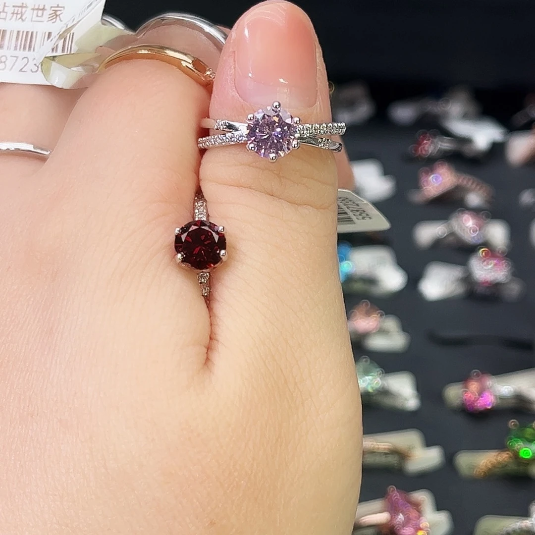 莫桑石非金属SH K白双排一卡-18（换血红）