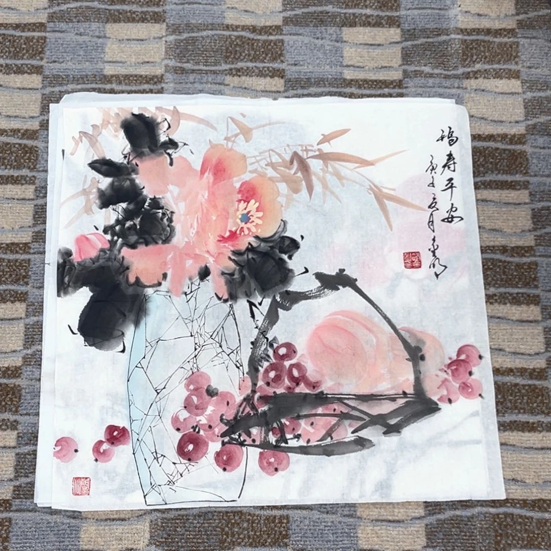 国画老师花鸟三尺斗方作品