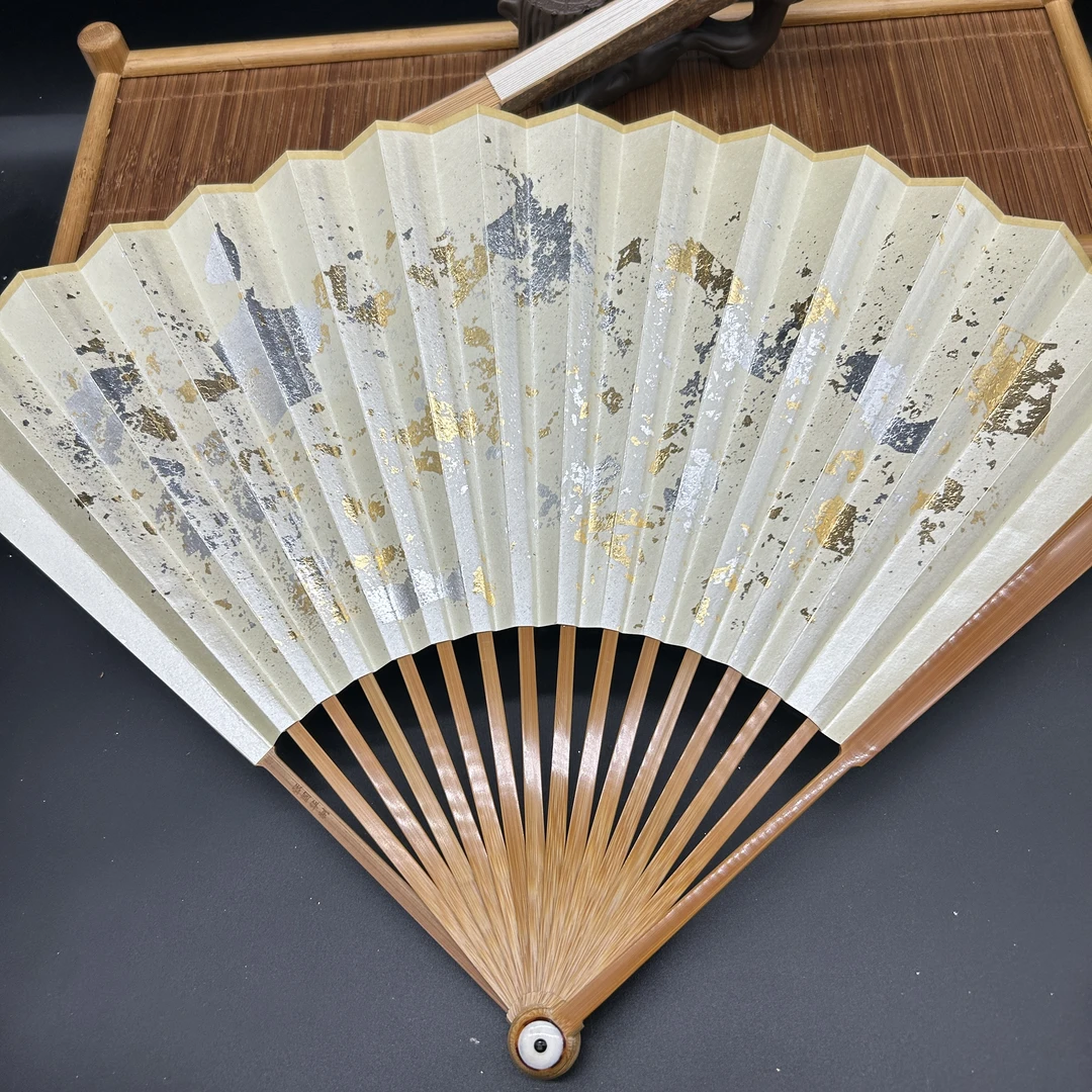 张国华  全老和尚头大小骨同料老玉竹95-16-2.0名师高精工折扇