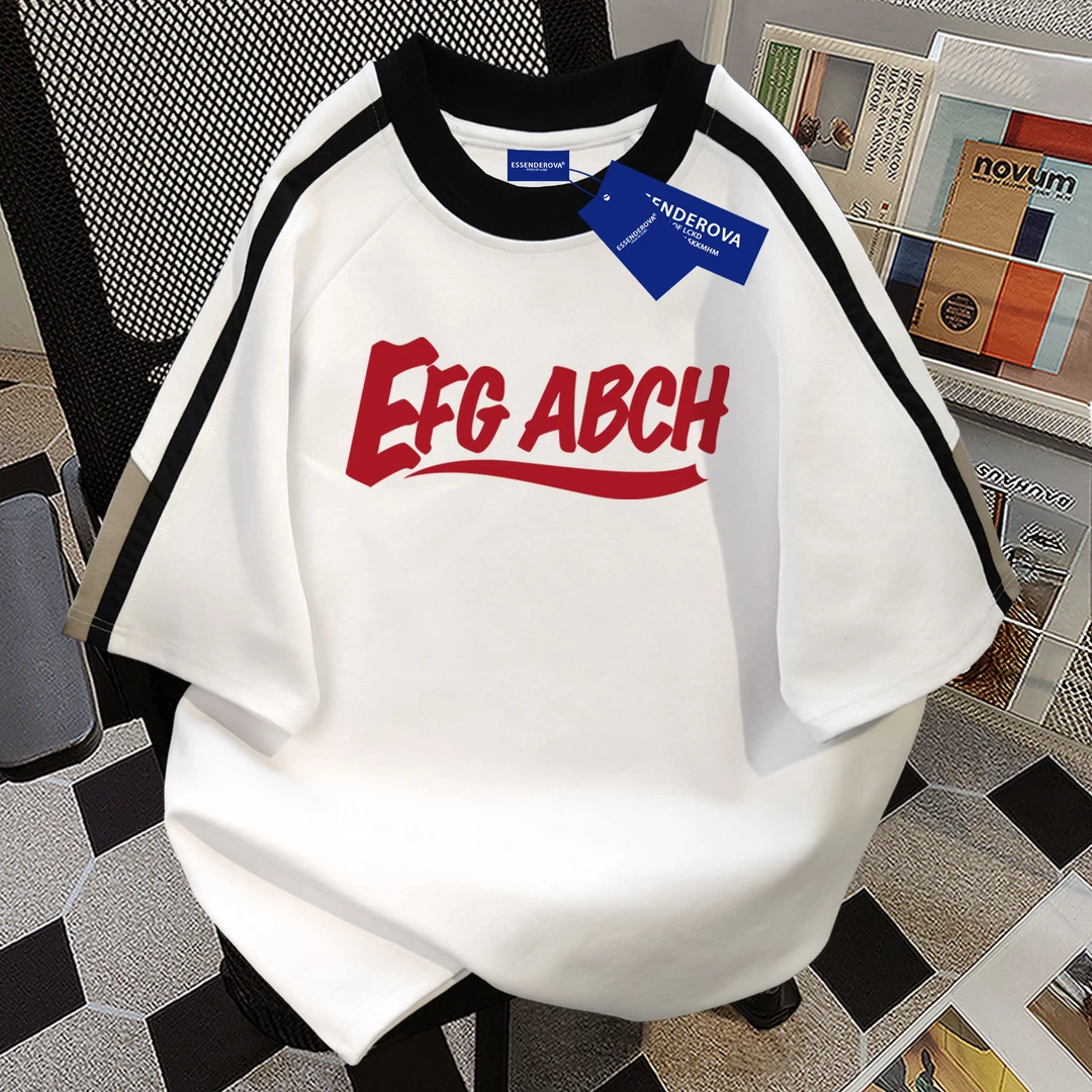 100%纯棉潮牌个性街头短袖t恤女2025夏季新款宽松圆领百搭上衣ins