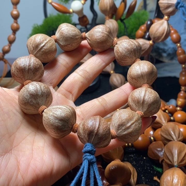 橄榄核手串/手链2.5三花蒜头原皮新