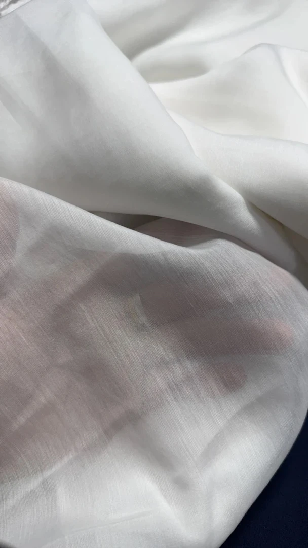 【白色透款】天丝苎麻做里衬做衬衫做套装