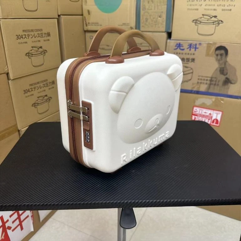 小熊化妆包网红卡其色M