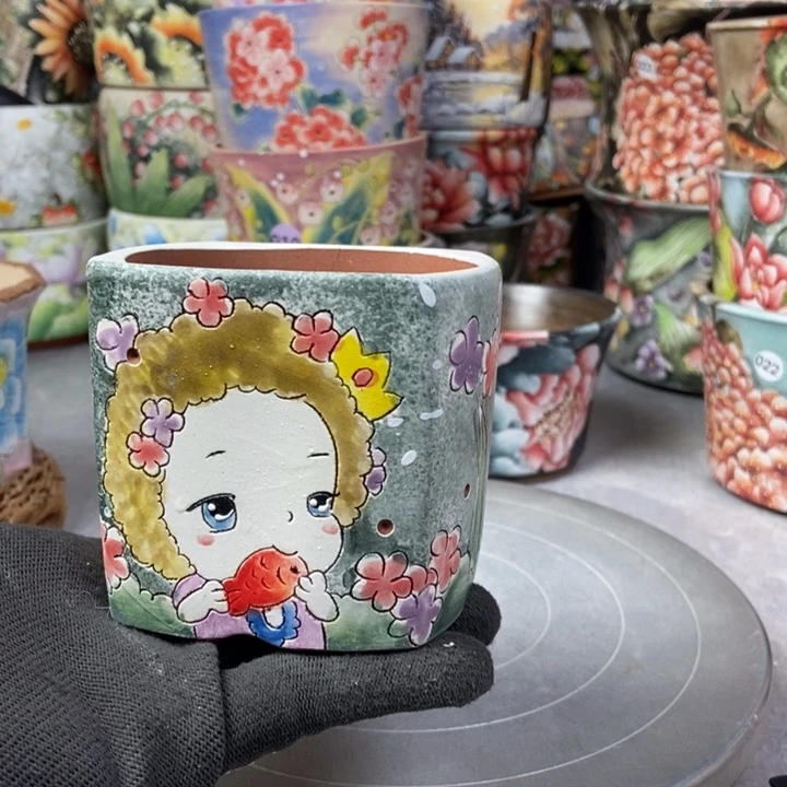 红陶景德镇艺术手绘作品