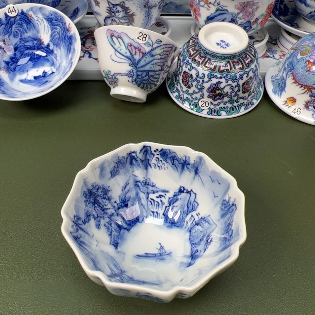 陶瓷景德镇纯手工纯手绘茶具木木63