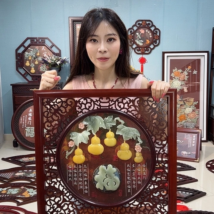 横款58*58五福临门方形