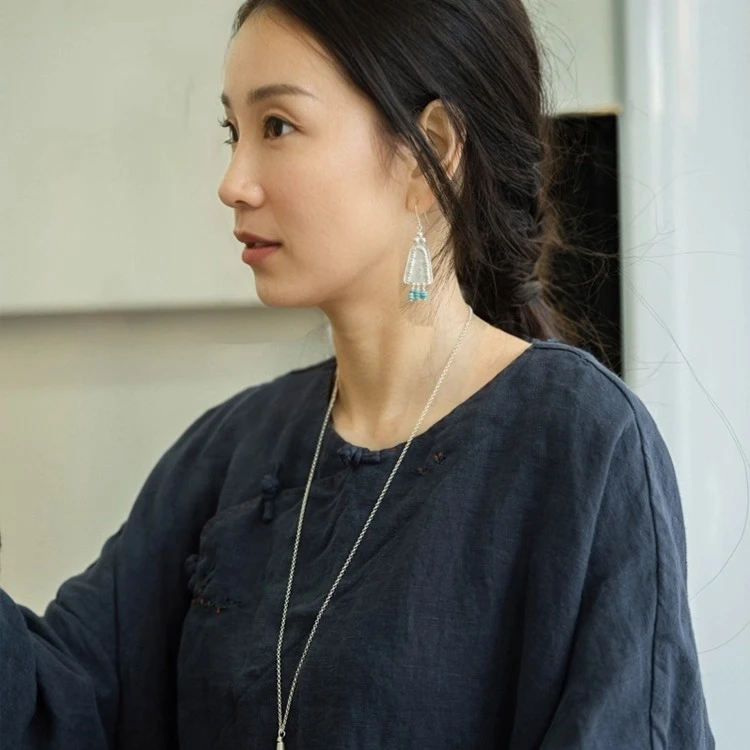 铜合金耳饰 2026秋冬小众设计耳环独特做旧耳坠民族风设计感耳饰