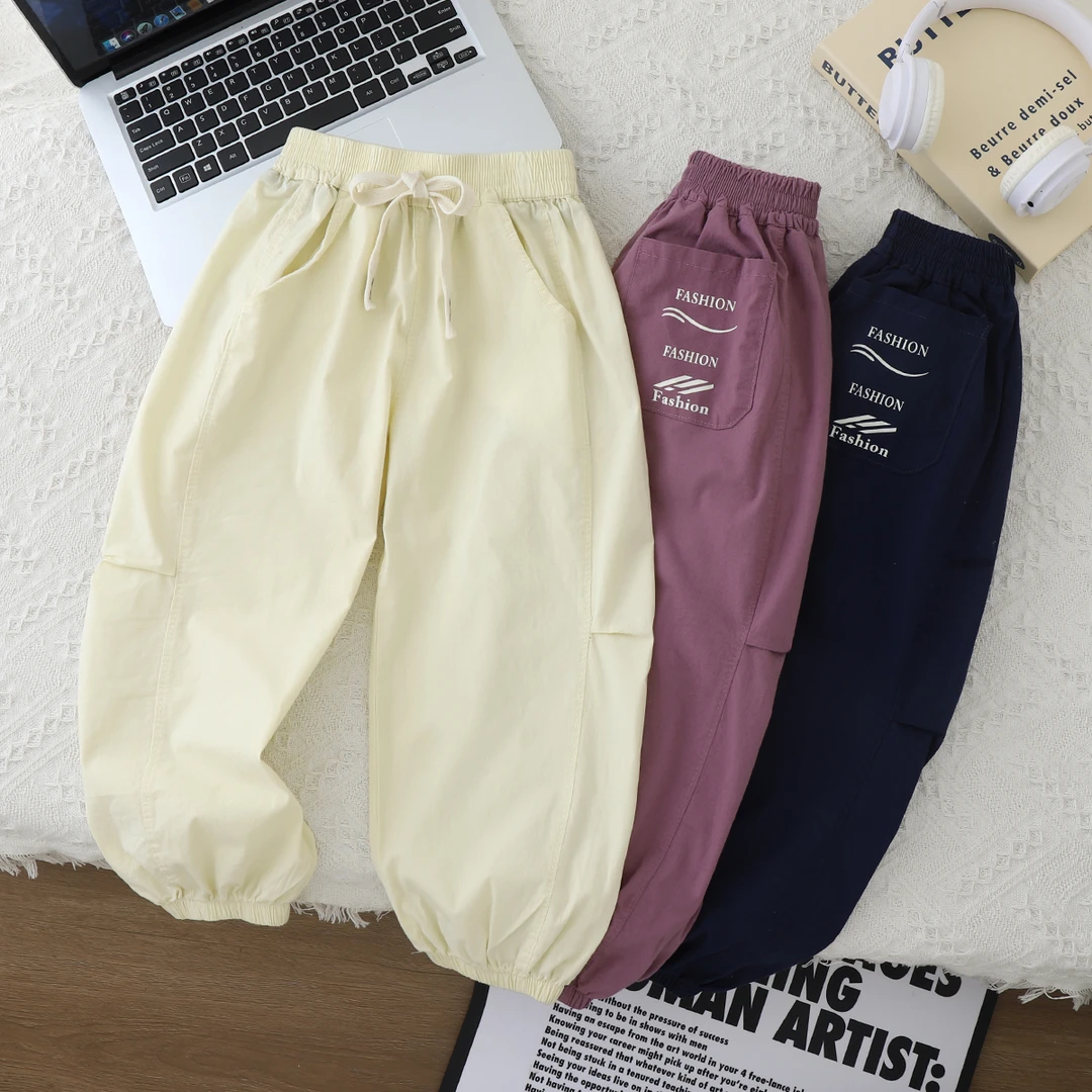 男童夏季裤子2025新款中大童薄款休闲宽松裤儿童洋气宽松防蚊裤潮