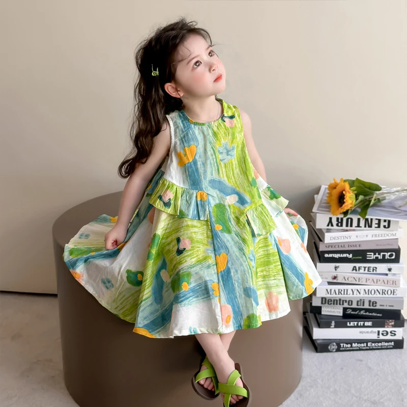 女童夏季连衣裙小女孩洋气韩范衣服2025独特漂亮裙子女宝宝公主裙