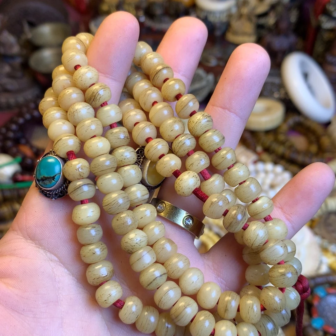 星月菩提吊坠藏传原生态喜马拉雅艺术品