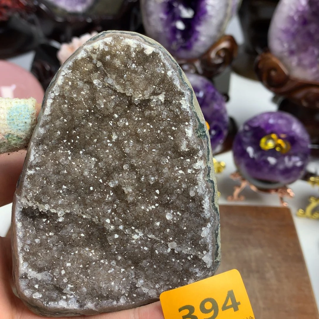 紫晶未镶嵌摆件彩晶