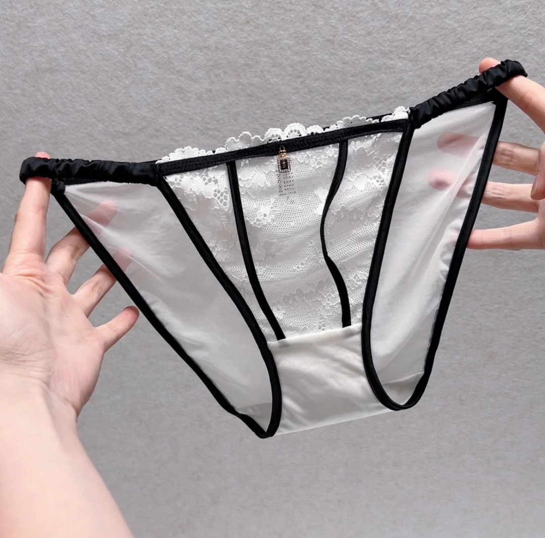 低腰三角裤镂空性感女三角内裤舒适蕾丝复古法式