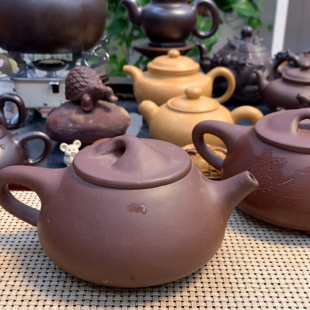 紫砂茶壶宜兴原矿紫泥350cc