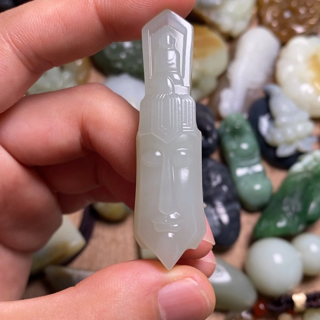 未镶嵌和田玉挂件浮****渡