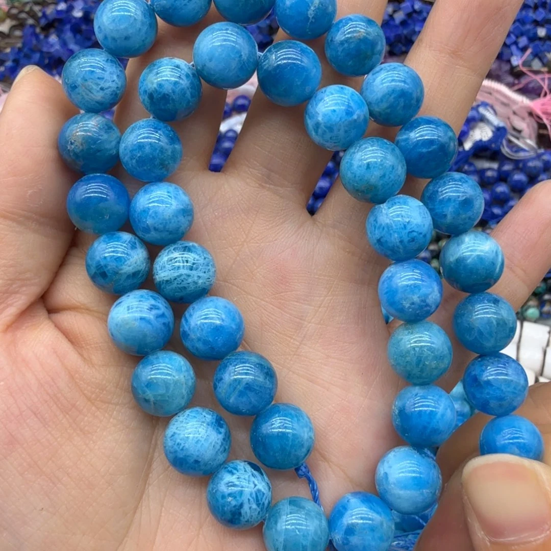 水晶珠宝半成品未镶嵌卡9+拉利玛磷灰一条