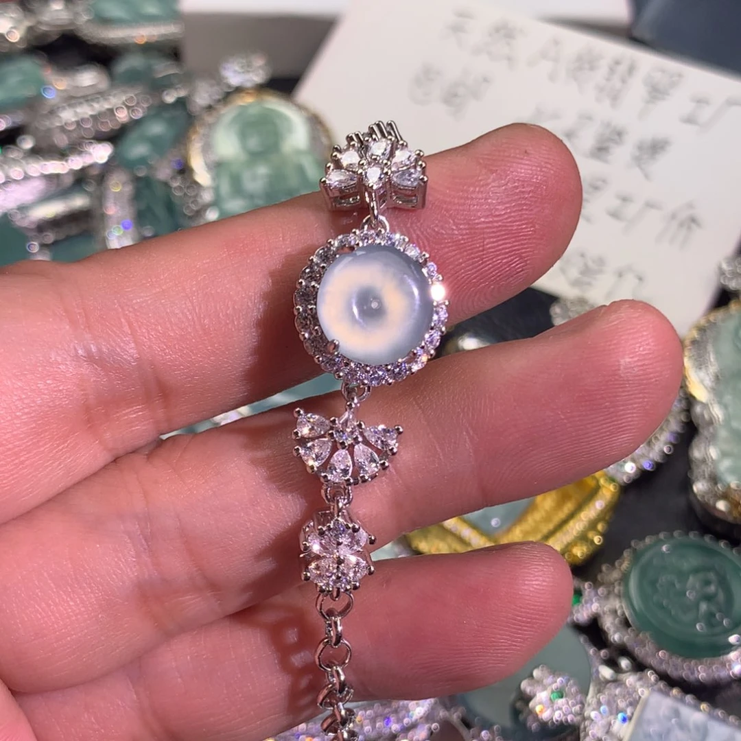 翡翠颈饰未镶嵌平安扣手链