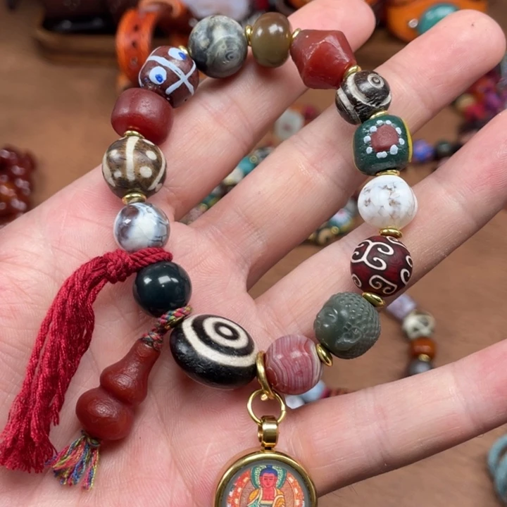 玛瑙/玉髓手链未镶嵌红****