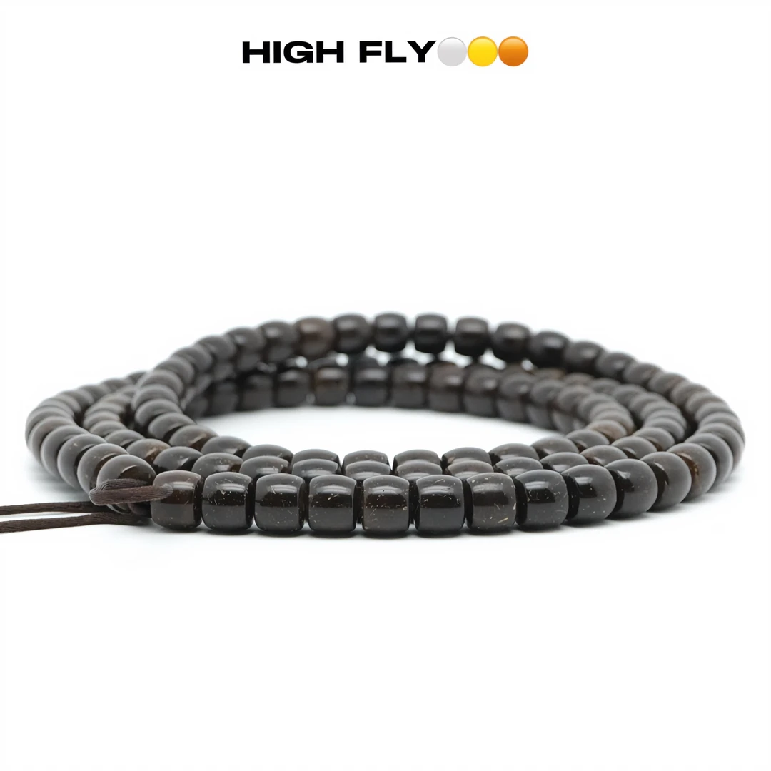 【原生态椰蒂】8*7直切进口印尼椰蒂108颗精工极限弧长串手串