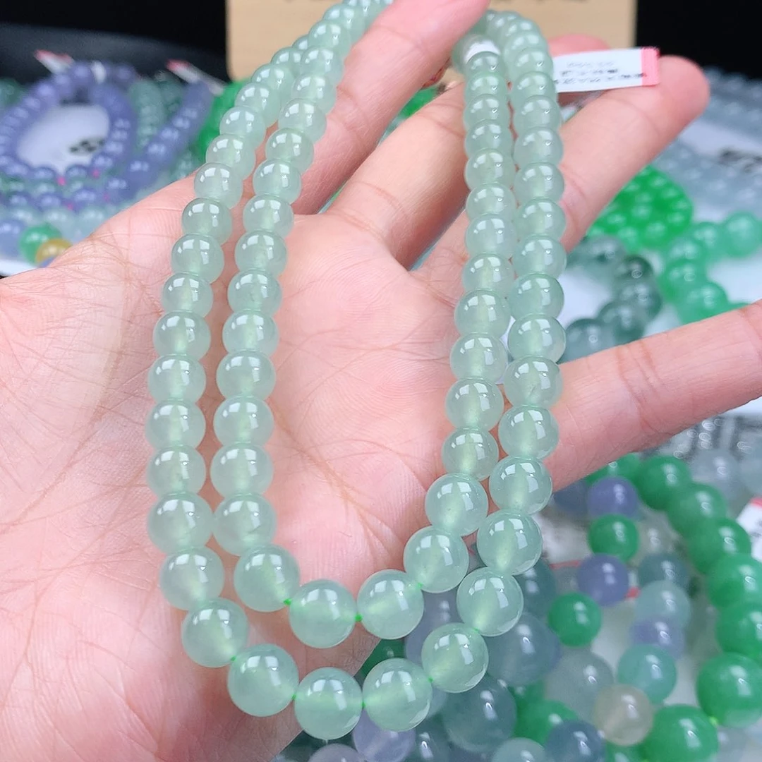 翡翠手链未镶嵌卡7.8mm