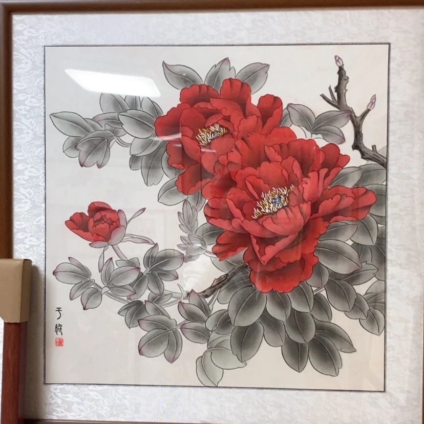 【闪购商品】国画手绘国画工笔带框65.65