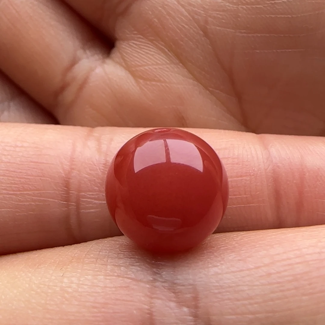 南红玛瑙圆珠12.3未镶嵌*️****白纹