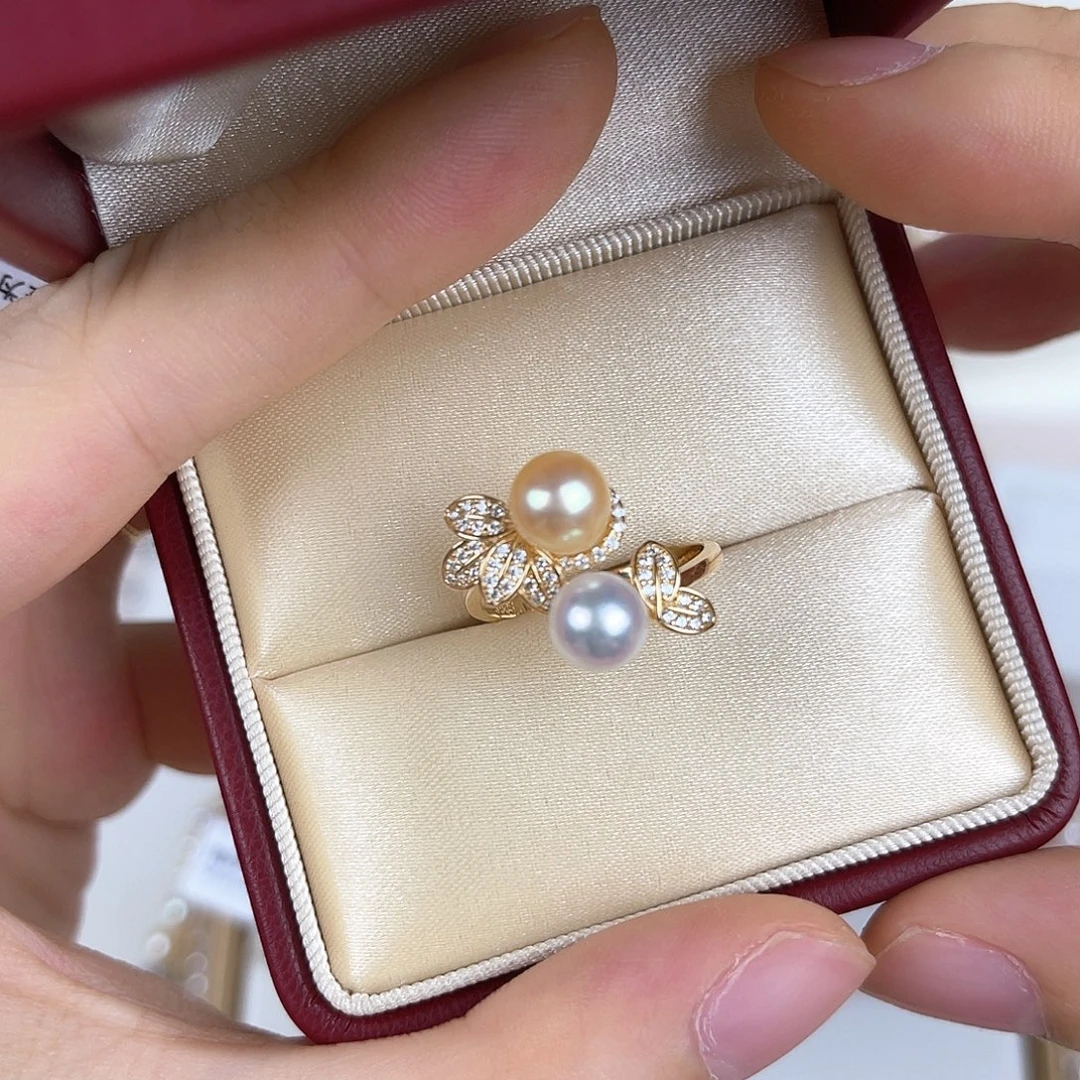 海水珍珠戒指银S925镶嵌