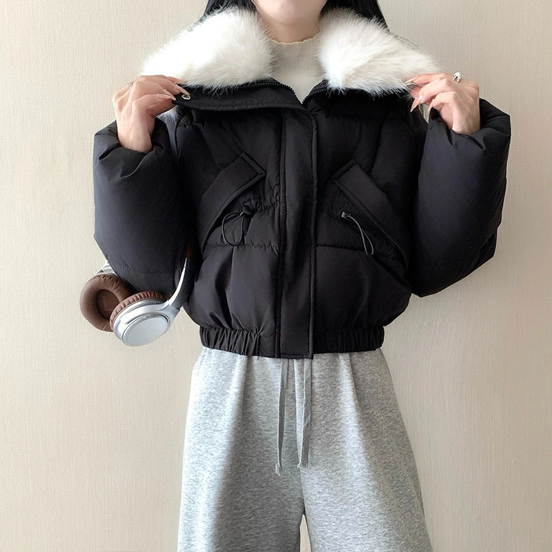 2025冬季新款宽松女短款小个子设计感面包服棉袄加厚棉衣外套显瘦