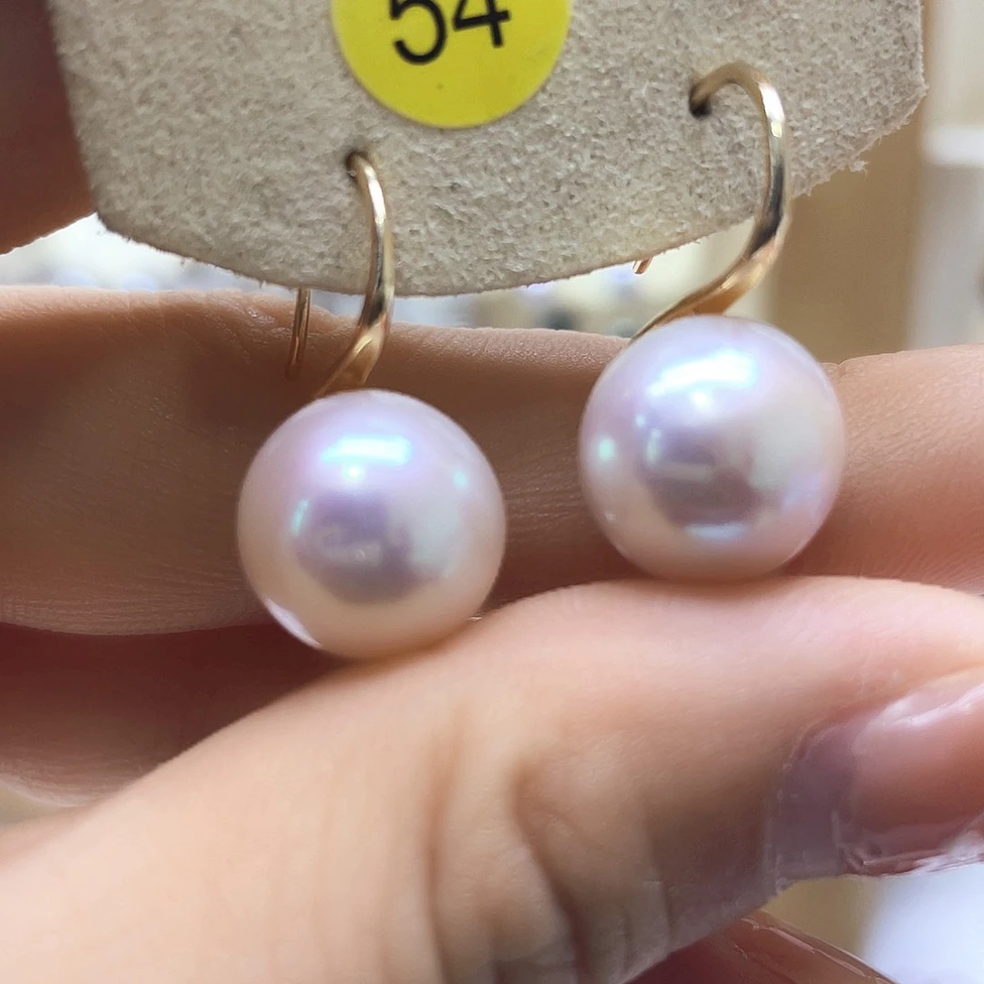 淡水珍珠耳饰银S925镶嵌