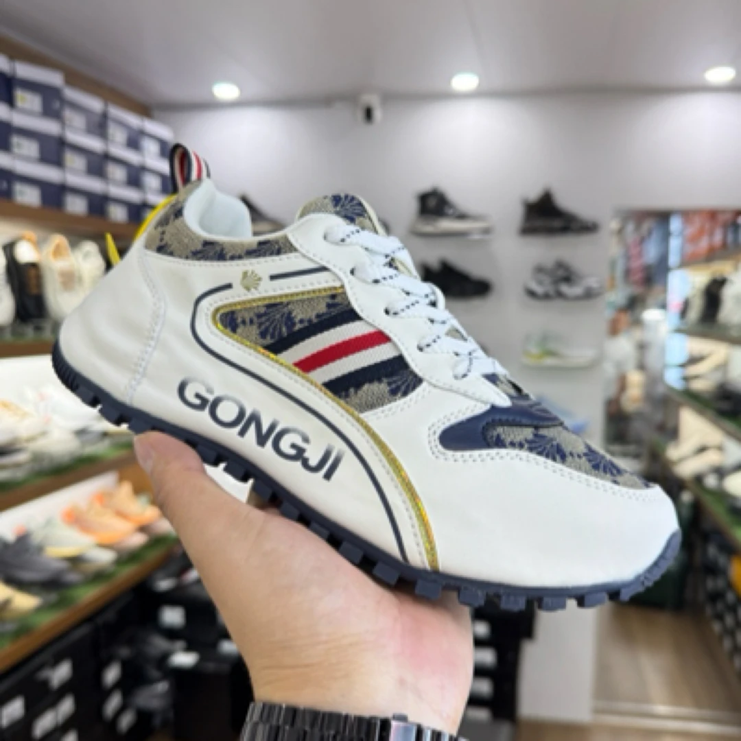 内增高中帮图案平跟时尚休闲鞋男士阿甘鞋潮鞋白色老爹鞋男款