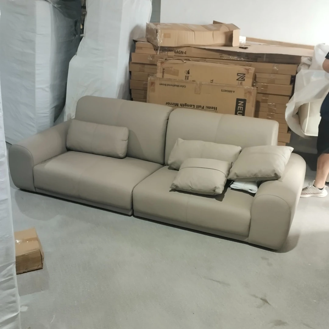 378#230*90*75cm接触面真皮皮沙发【不包安装】库存尾货（三楼）