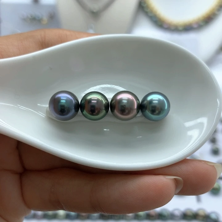 海水珍珠裸珠四珠平衡木，微笑链
