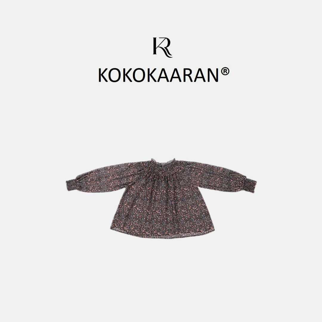 kokokaaran/可可咔伦 2025法式复古碎花撞色设计感衬衫SH250154