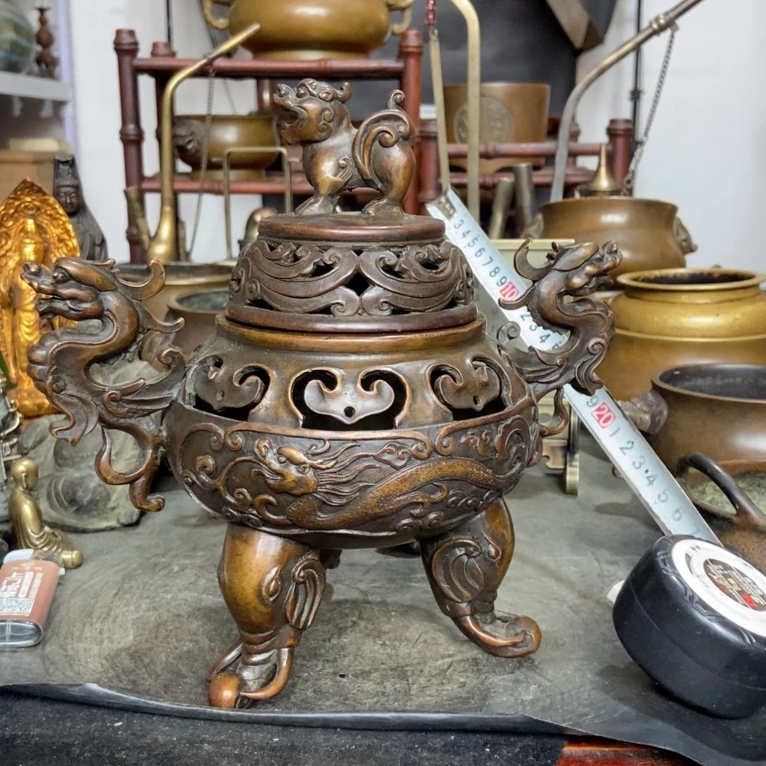 用***5铜器工艺品摆件香炉摆件