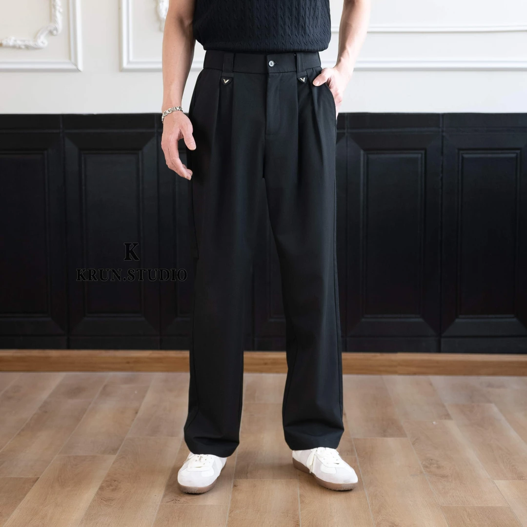 【KRUN】新款直筒西裤春夏季直筒男女同款休闲日常西裤百搭设计直筒