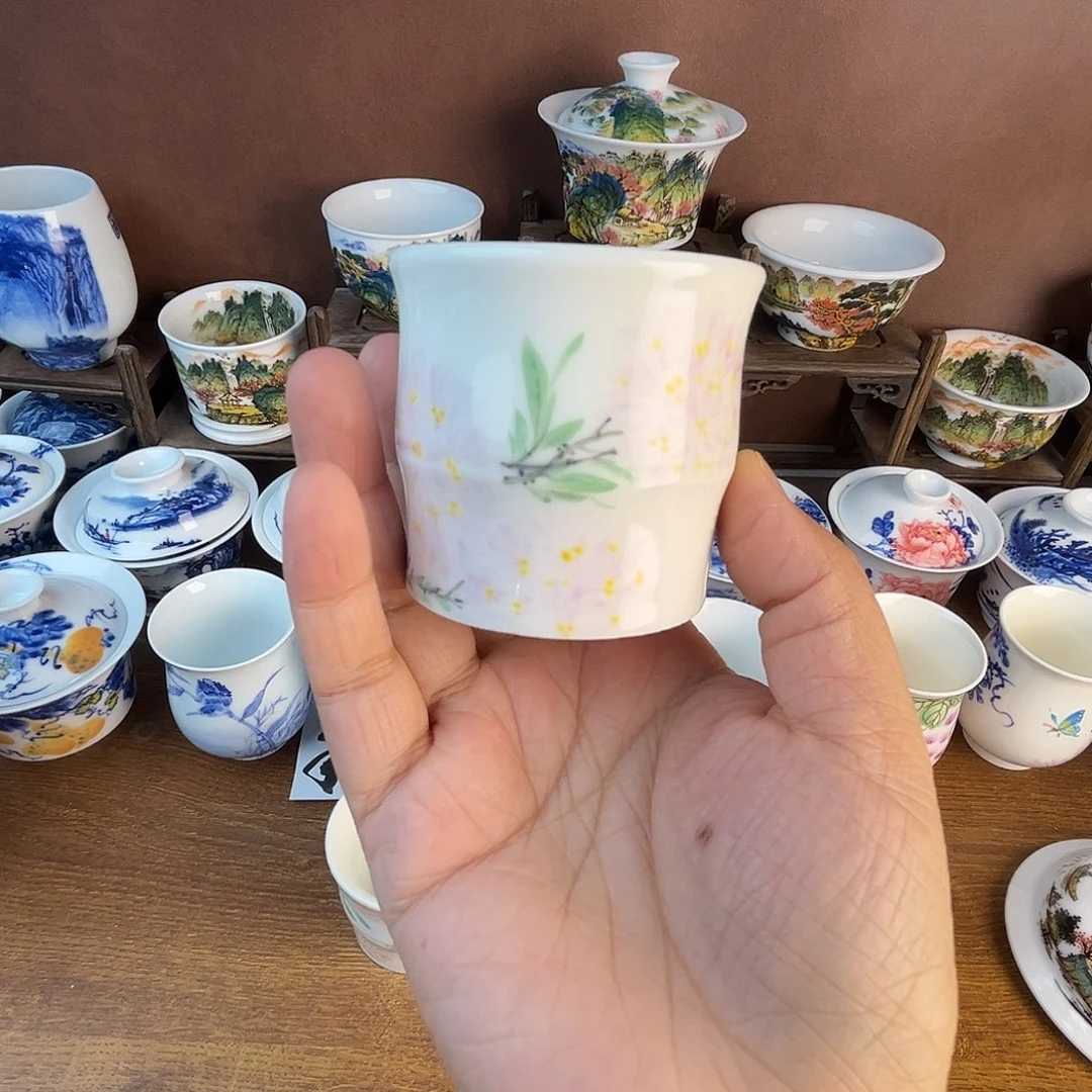 忠意堂釉下彩紫绣球