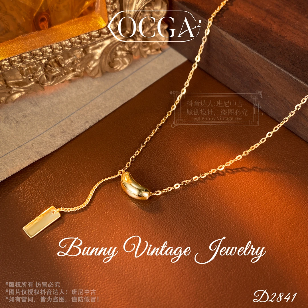 坠链均925银 镀K金D2841法【无事豌豆】OCGA 欧斯伽斯项链
