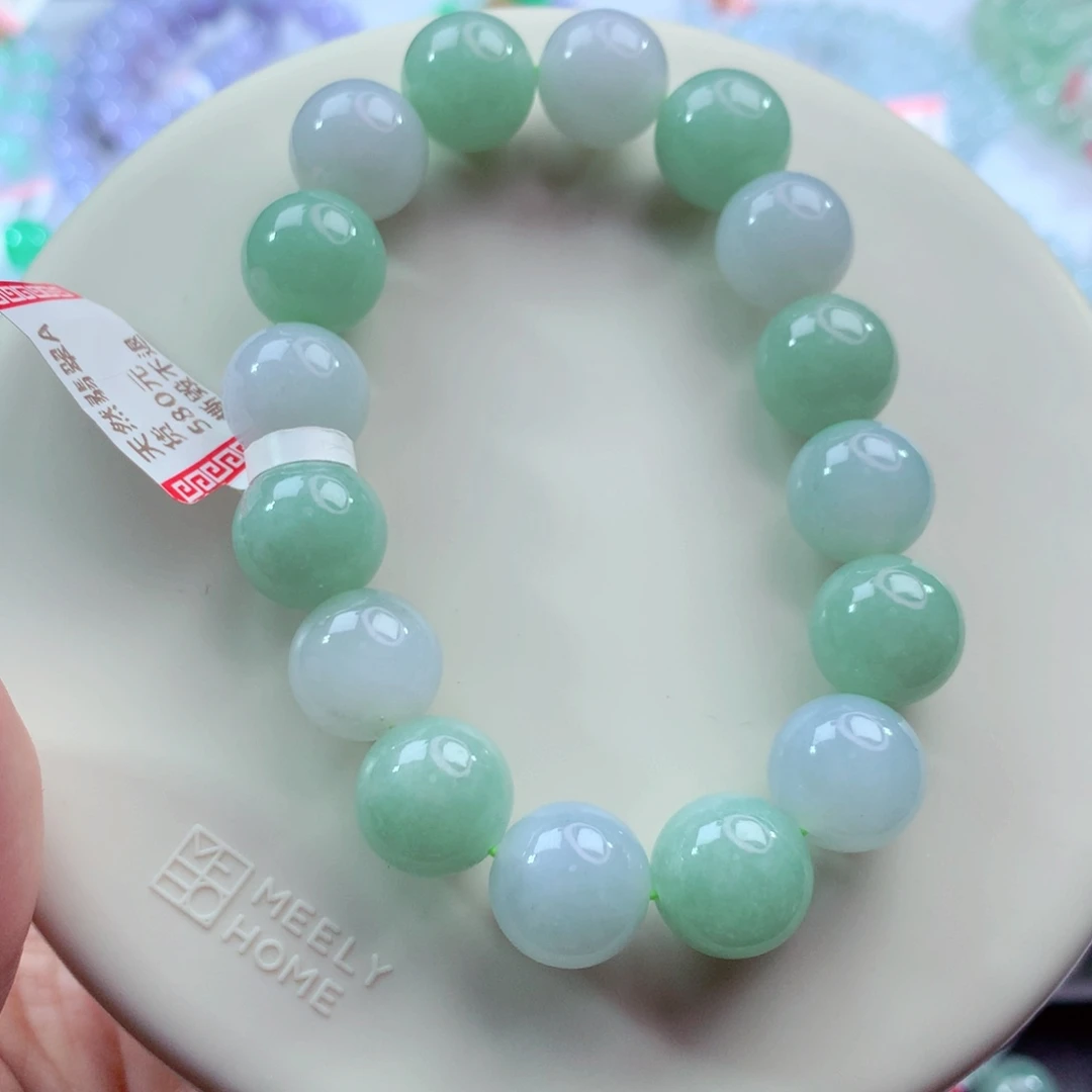 翡翠未镶嵌手链卡12.4