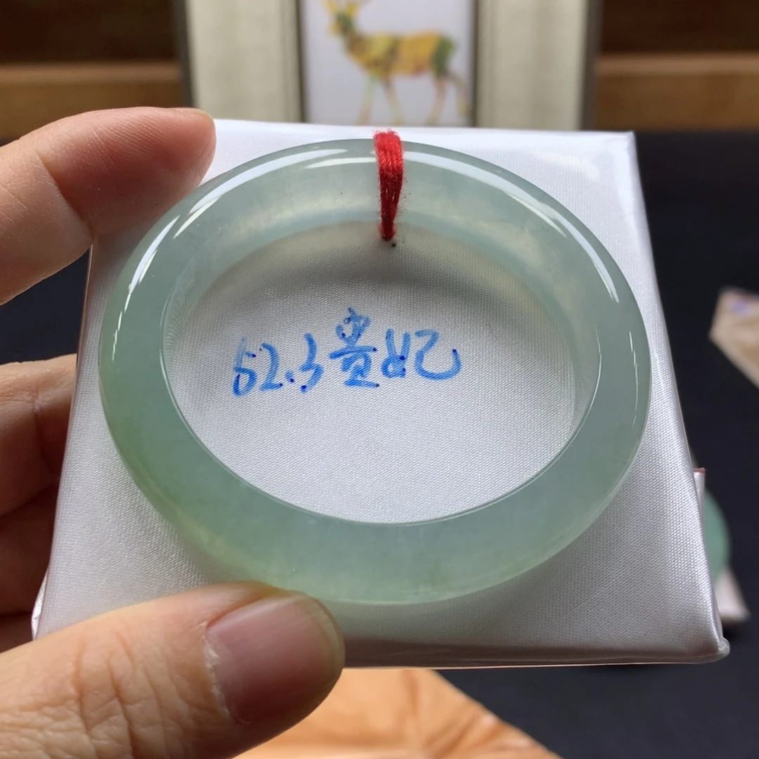 翡翠手镯未镶嵌冰湖水绿贵妃51-52