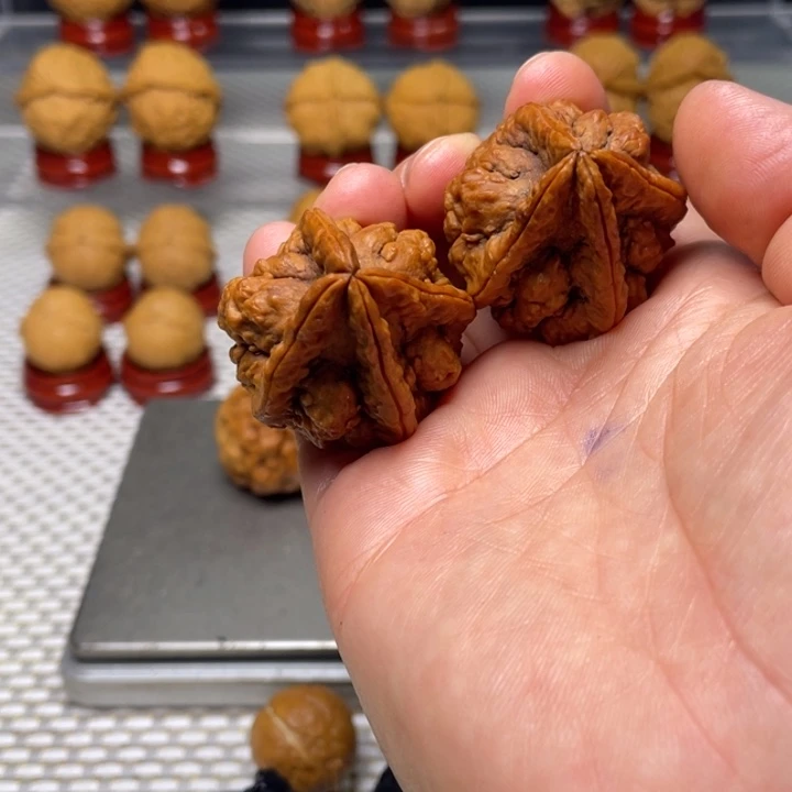 文玩核桃把件甲*虫18金蟾塔四棱