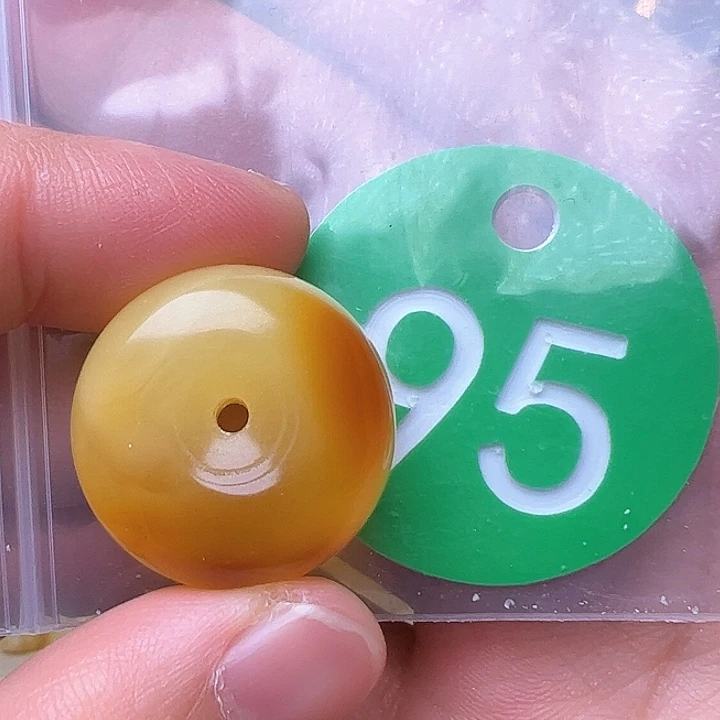 蜜蜡裸石未镶嵌休*平头22.5m m