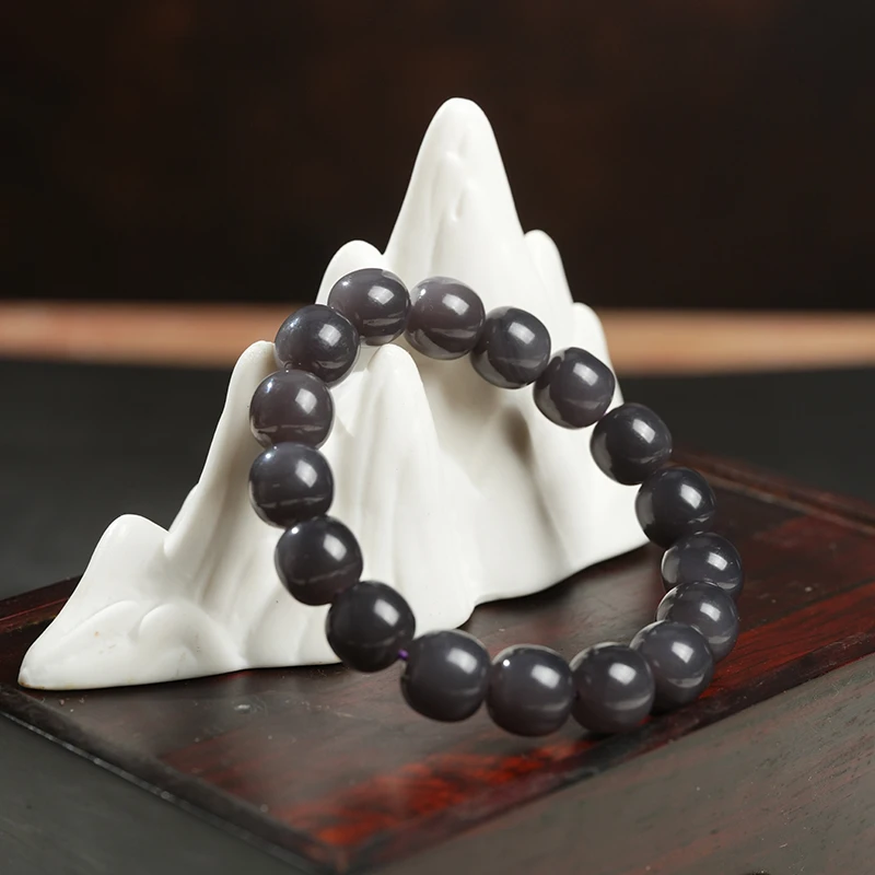 新疆和田玉 帝王紫极限圆弧卡12-11手串直播间专享多样性发一件