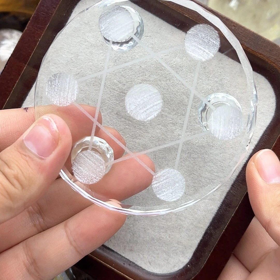 水晶珠宝半成品未镶嵌1 七星盘 尺寸：77mm 合适2球