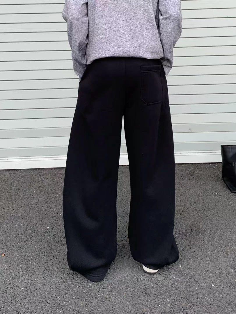 2025男士冬季新款弯刀裤5971阔腿裤微弹高腰休闲裤运动镰刀裤长裤