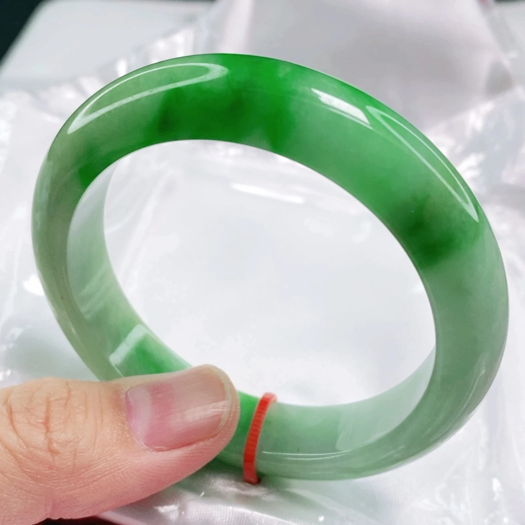 未镶嵌手镯翡翠54.5圈口完整毕业