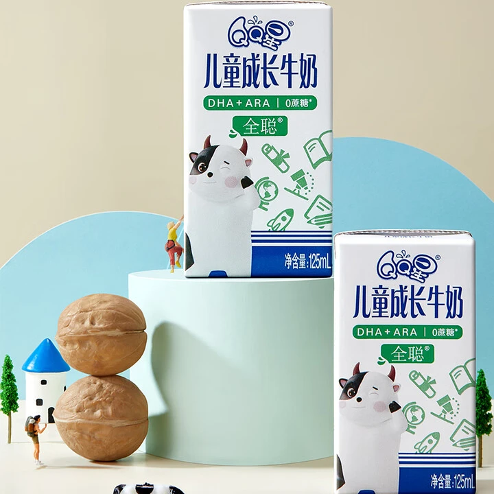 【3板12瓶】7月=1月  QQ星儿童成长牛奶随机发