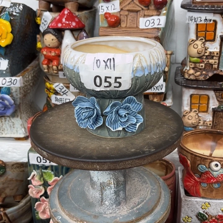 紫砂花盆粗陶材质多肉花盆