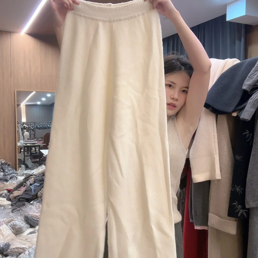 见此一件山羊绒裤子超厚