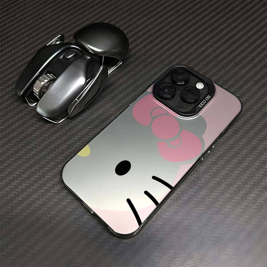 Lucky镂空半脸kt猫适用iPhone16/15promax元气手机壳苹果14/13套